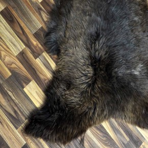 XXL ÖKO Schaffell Lammfell braun grau 125x80 Fellteppich #7006