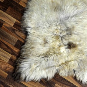 XXXL ÖKO Schaffell Lammfell beige braun 130x80 echtes Fell #7126