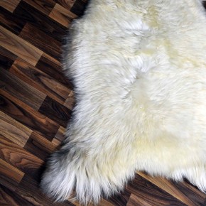XXL ÖKO Schaffell Lammfell beige braun 125x80 echtes Fell #7156