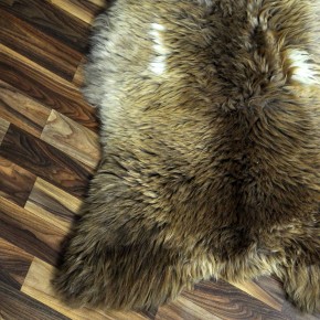 XXL ÖKO Schaffell Lammfell braun beige 120x75 echtes Fell #7180