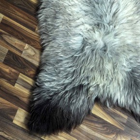 XXL ÖKO Schaffell Lammfell braun grau 125x80 echtes Fell #7197