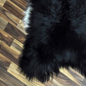 XL ÖKO Island Schaffell schwarzbraun weiß 110x70 Dekofell Pelz #7229