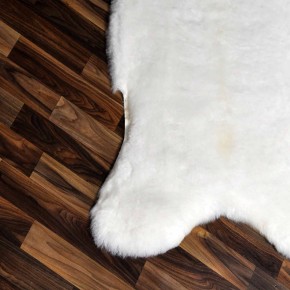 Großes Schaffell Fell weiß 125x70 geschoren Eisbär Teppich #7248