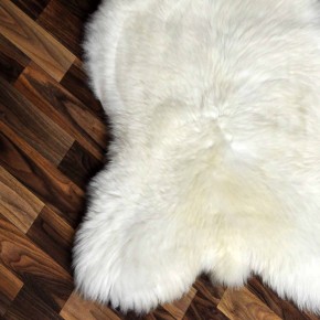 ÖKO echtes Schaffell Lammfell beige braun 110x70 Fellteppich #7269
