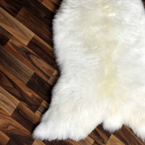 ÖKO echtes Schaffell Lammfell creme weiß 110x65 Fellteppich #7271