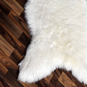 ÖKO echtes Schaffell Lammfell creme weiß 110x70 Fellteppich #7273