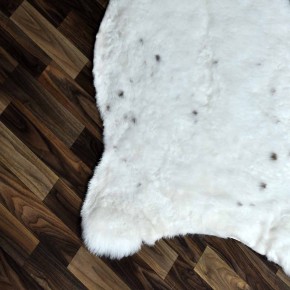 Großes Schaffell Fell weiß braun 120x70 geschoren Teppich #7278