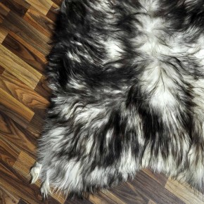 XXL ÖKO Island Schaffell weiß braun geflammt 120x80 #7328