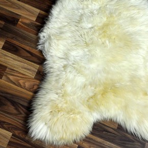 XXL ÖKO Schaffell Lammfell beige braun 120x70 Teppich Kamin #7375