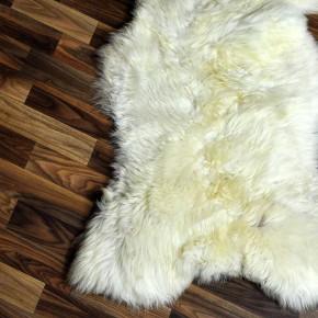 XXL ÖKO Schaffell Lammfell beige braun 120x75 Teppich Kamin #7377