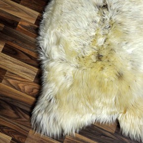 XL ÖKO Schaffell Lammfell beige braun 115x70 Teppich Kamin #7385