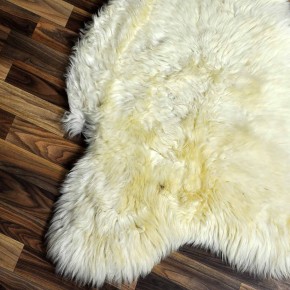 XXL ÖKO Schaffell Lammfell beige braun 120x80 Teppich Kamin #7386