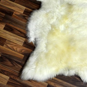 XL ÖKO Schaffell Lammfell beige braun 115x80 Teppich Kamin #7387