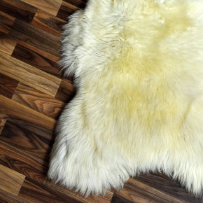 XL ÖKO Schaffell Lammfell beige braun 115x75 Teppich Kamin #7390