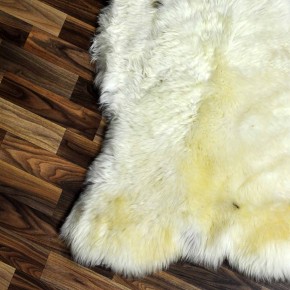 XXL ÖKO Schaffell Lammfell beige braun 120x75 Teppich Kamin #7393