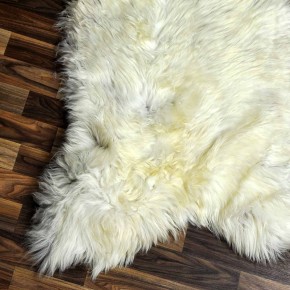 XXL ÖKO Schaffell Lammfell beige braun 125x80 Teppich Kamin #7395
