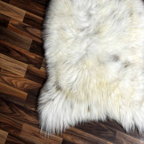 XXL ÖKO Schaffell Lammfell beige braun 125x75 Teppich Kamin #7396