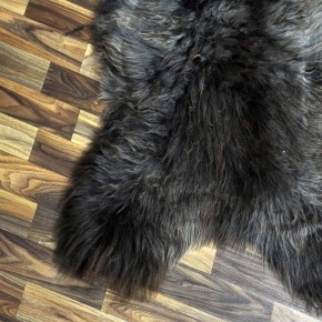 XL ÖKO Schaffell Lammfell braun grau 115x75 Teppich Kamin #7415