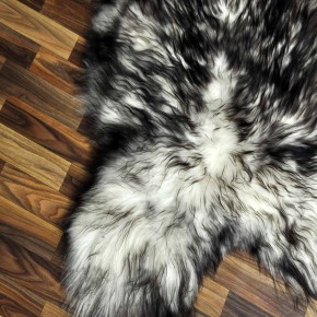 XXL ÖKO Island Schaffell weiß braun geflammt 120x80 #7599