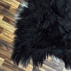XXXL ÖKO Island Schaffell schwarzbraun weiß 130x75 Geschenk #7629
