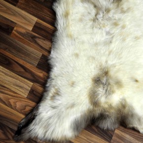 XL ÖKO Schaffell Lammfell beige braun 110x75 Teppich Kamin #7761