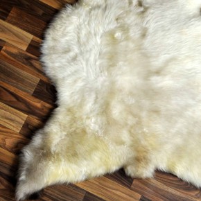 XL ÖKO Schaffell Lammfell beige braun 115x85 Teppich Kamin #7786