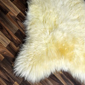 XXXL ÖKO echtes Schaffell Lammfell natur weiß 130x80 #7862