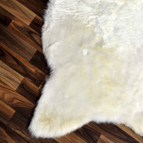 XL ÖKO echtes Schaffell Lammfell weiß 115x65 Geschenk #7957