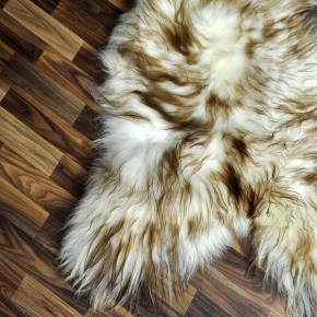 XXXL ÖKO Island Schaffell weiß braun geflammt 130x85 Krampus #8008 XXXL ÖKO Island Schaffell weiß braun geflammt 130x85 Krampus #8008