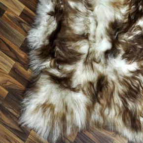 XXXL ÖKO Island Schaffell weiß braun geflammt 130x80 Krampus #8013 XXXL ÖKO Island Schaffell weiß braun geflammt 130x80 Krampus #8013