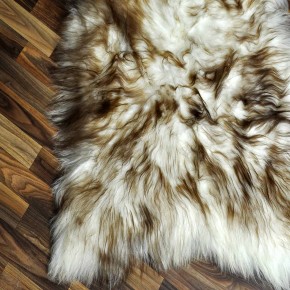 XXXL ÖKO Island Schaffell weiß braun geflammt 135x80 Krampus #8014 XXXL ÖKO Island Schaffell weiß braun geflammt 135x80 Krampus #8014