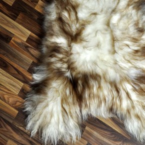 XXXL ÖKO Island Schaffell weiß braun geflammt 135x85 Krampus #8015 XXXL ÖKO Island Schaffell weiß braun geflammt 135x85 Krampus #8015