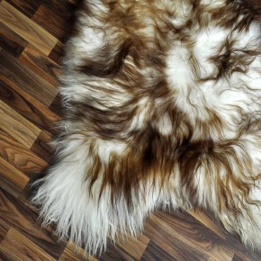 XXXL ÖKO Island Schaffell weiß braun geflammt 135x80 Krampus #8017 XXXL ÖKO Island Schaffell weiß braun geflammt 135x80 Krampus #8017