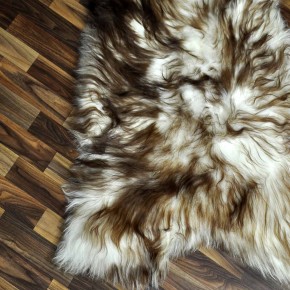 XXXL ÖKO Island Schaffell weiß braun geflammt 135x80 Krampus #8018 XXXL ÖKO Island Schaffell weiß braun geflammt 135x80 Krampus #8018