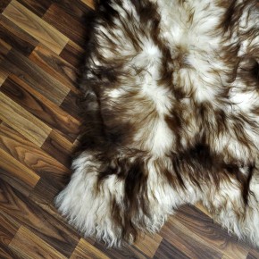 XXXL ÖKO Island Schaffell weiß braun geflammt 130x75 Krampus #8020 XXXL ÖKO Island Schaffell weiß braun geflammt 130x75 Krampus #8020