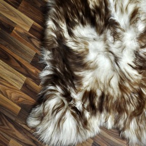 XXXL ÖKO Island Schaffell weiß braun geflammt 130x80 Krampus #8022 XXXL ÖKO Island Schaffell weiß braun geflammt 130x80 Krampus #8022