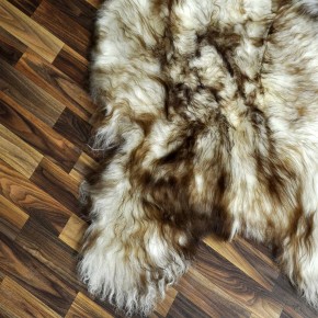 XXXL ÖKO Island Schaffell weiß braun geflammt 130x80 Krampus #8023 XXXL ÖKO Island Schaffell weiß braun geflammt 130x80 Krampus #8023