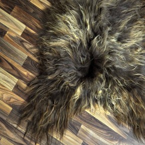 XXXL ÖKO Island Schaffell Lammfell rost braun 130x80 Perchten #8035