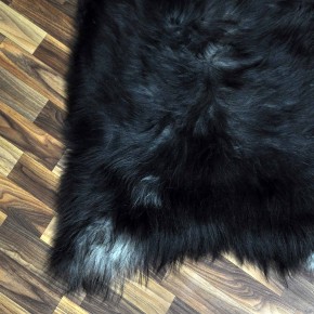 XXL ÖKO Island Schaffell grau schwarzbraun 125x75 Unikat #8068