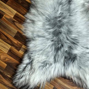 XXXL ÖKO Island Schaffell grau schwarzbraun 130x75 Krampus #8073