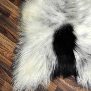 XXXL ÖKO Island Schaffell beige schwarzbraun 140x90 Krampus #8075