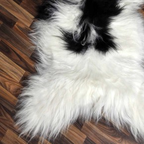 XXXL ÖKO Island Schaffell beige schwarzbraun 130x80 Krampus #8077