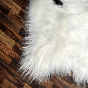 XXL ÖKO Island Schaffell beige schwarzbraun 120x75 Krampus #8083
