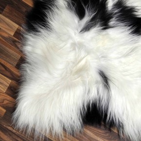 XXL ÖKO Island Schaffell beige schwarzbraun 120x80 Krampus #8086