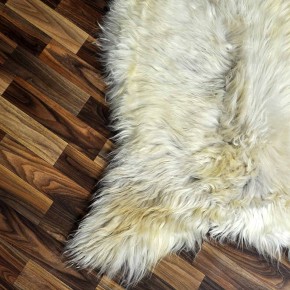 XXXL ÖKO Schaffell Lammfell beige braun 130x75 Teppich Geschenk #8091
