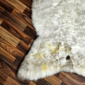 XXL ÖKO Schaffell Lammfell beige braun 125x80 Hundebett #8110