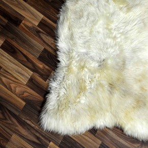 XXL ÖKO Schaffell Lammfell beige braun 125x70 Hundebett #8113