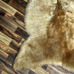 XXL ÖKO Schaffell Lammfell braun 125x70 Couch Auflage #8127