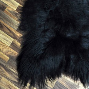 XXL ÖKO Island Schaffell schwarzbraun weiß 125x80 Geschenk #8175