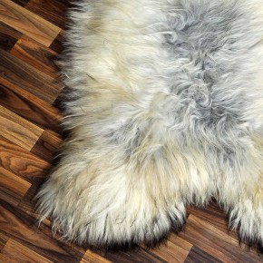 XXL ÖKO Island Schaffell grau beige braun 125x80 Krampus #8187